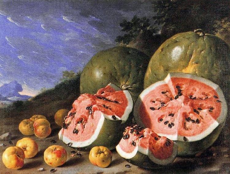 Luis Melendez Still Life with Watermelons and Apples, Museo del Prado, Madrid. china oil painting image